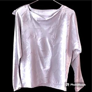 Vintage Tess Paris Milan Light Grey Blouse Size 6